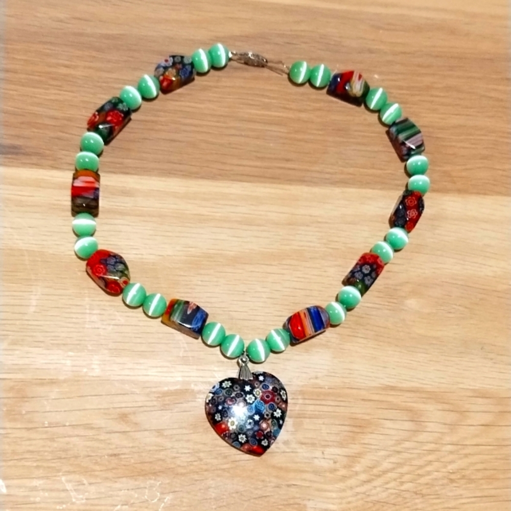 necklace murano glass